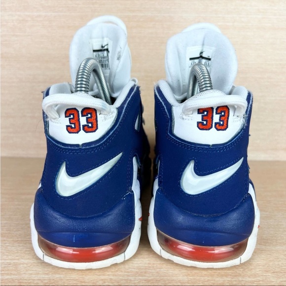 COPY - Nike Air More Uptempo GS 'Knicks' Sneakers In White Royal Blue Youth US … - Picture 2 of 6